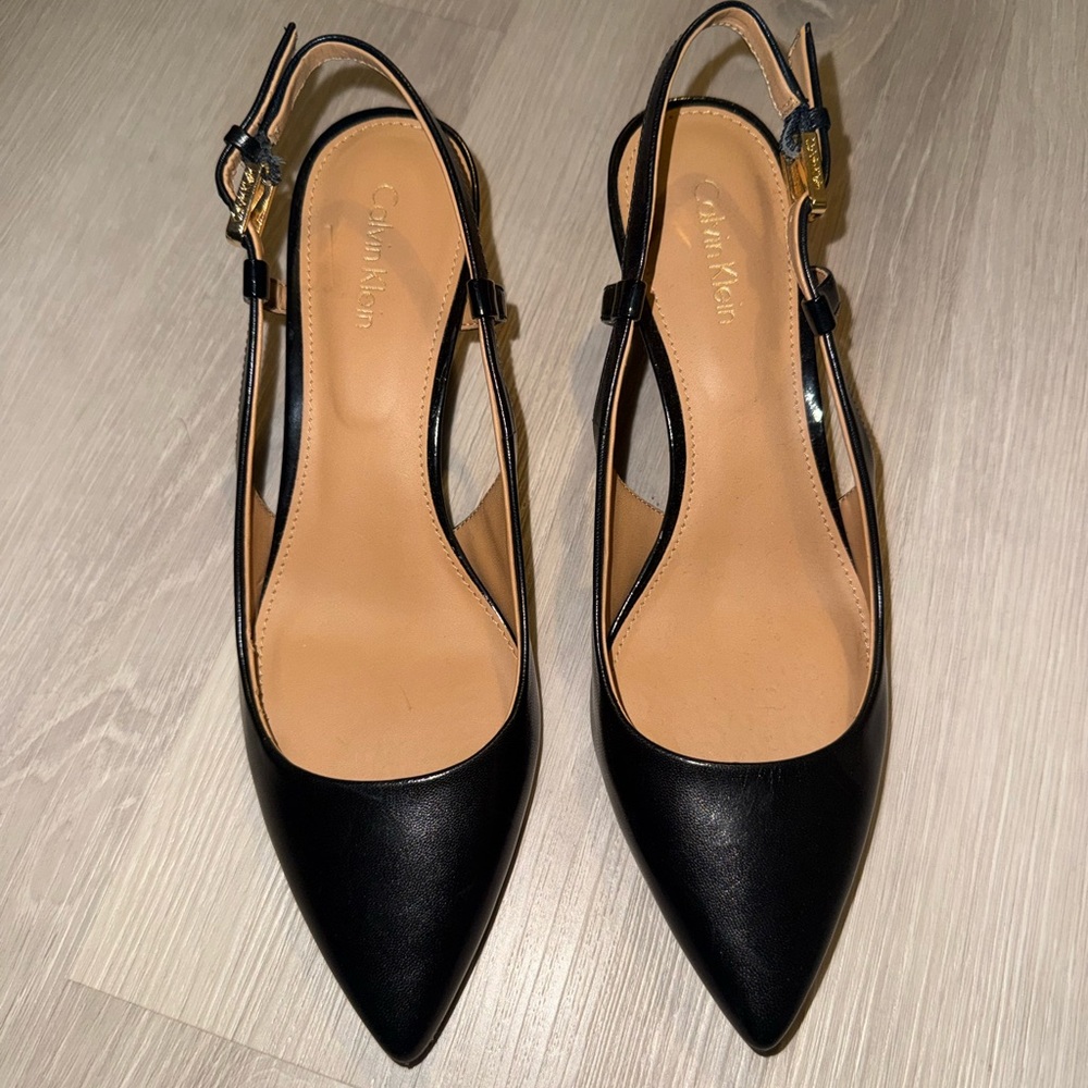 Calvin Klein Black Slingback Heels